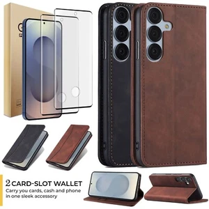 Funda de cuero/protector de pantalla transparente para Samsung Galaxy S25/S25+/Plus 5G - Imagen 1 de 25