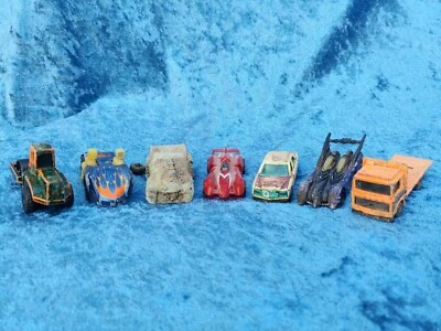 LOT of Damaged Cars (Batmobile, Matchbox, Speed Racer, Hot Wheels) 4 Restoration - Image 1 of 4