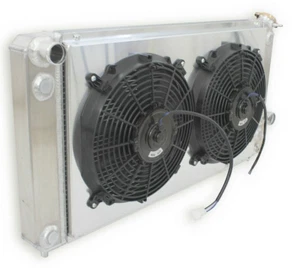 3 Row Aluminum Radiator Shroud Fan for 1996-2005 Chevy S10 LS Swap SS ZR2 4.3 V6 - Picture 1 of 12