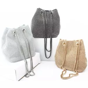Women Evening Clutch Bag Luxury Handbag Rhinestone Party Bag With Metal Chain - Picture 1 of 21