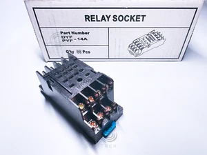 1X DYF-14A DYF14A IS Relaissockel 250VAC 5A Hutschienenmontage PYF/DYF - Bild 1 von 5