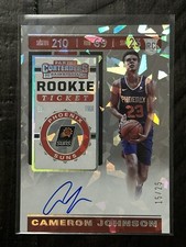 2019 Contenders Rookie Ticket Cameron Johnson Cracked Ice RC Auto #15/25