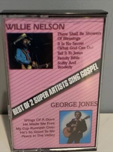 Willie Nelson/George Jones Best Of 2 Super Artists Sing Gospel Cassette Tape - Picture 1 of 6