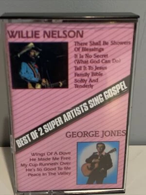 Willie Nelson/George Jones Best Of 2 Super Artists Sing Gospel Cassette Tape - Image 1 of 4