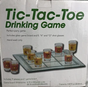 Tic Tac Toe Schnapsglas Party Time Spielbrett Trinkspiel - Bild 1 von 1