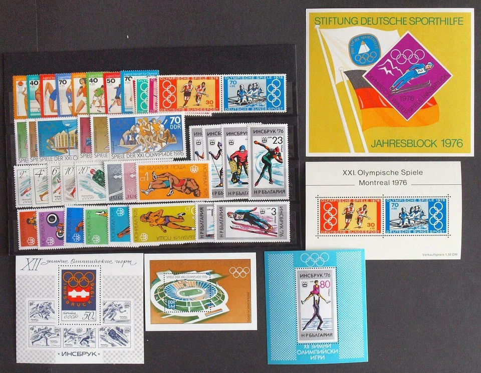 OLYMPICS 1976, XF MNH** Collection Sheets + Sets, Germany Bulgaria Russia  #6 - Image 1 of 1