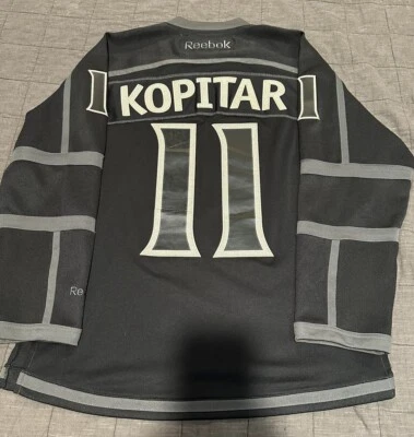 Camiseta deportiva Reebok NHL Reebok Black Ice rara Los Angeles Kings Anze Kopitar #11 adulto pequeña Foto 1 de 4