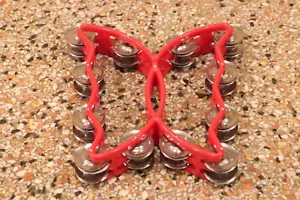 Butterfly Plastic Tambourine Double Row Jingles - Picture 1 of 5