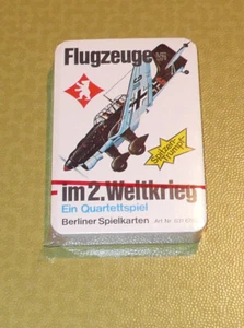 Quartett Berliner Spielkarten 631 6783 Flugzeuge im 2. Weltkrieg eingeschweißt - Bild 1 von 2