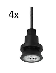 4xOSRAM Vintage 1906 Pendulum Decospot Black incl LED Spot EEK:F (Spektrum A-G) - Bild 1 von 12