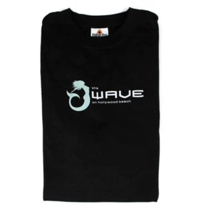 Vtg. The Wave on Hollywood Beach Florida Black T Shirt Sz. L NEW NOS - Picture 1 of 15