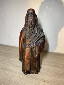Vintage  Resin Asian Scholar Figurine  (Tsaou Kwo Kin) 9” Tall - Picture 1 of 5