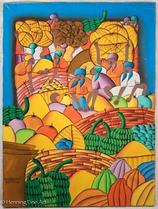 Original Haitian Art Signed by Louise Rosemont Oil/Acrylic Painting - Picture 1 of 8