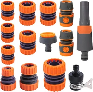 Garden Hose Quick Connector 14PCS Hose Repair Connector Fitting 3/4" or 5/8" ... - Picture 1 of 6