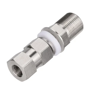 3/8-24 to UHF Female SO-239 CB Ham Radio Antenna Adapter Double Hex Stud Mount - Picture 1 of 4