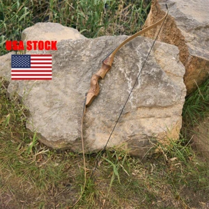 60" Archery Wooden Riser Takedown Recurve Bow 30-50lbs Laminated Limbs Hunting - Picture 1 of 21