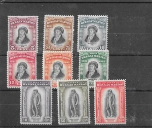 SAN MARINO 1935 DELFICO,SCOTT 169-177 MINT SHORT SET. - Picture 1 of 2