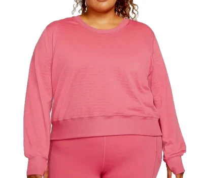Nike Women's Therma-FIT Element Running Top Long Sleeve Plus Size 3X Pink - Image 1 of 4