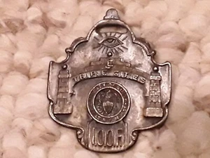 antique Odd Fellows WATCH FOB Binghamton NY Triple Cities vintage medal badge - Picture 1 of 4