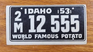 1953 Topps #11 IDAHO License Plate Trading Card (#10007) - Picture 1 of 2