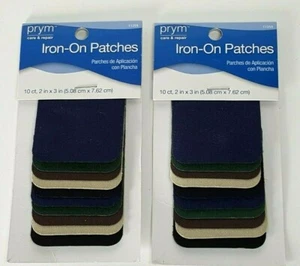 Prym Lote de 2 paquetes nip 10ct x 2 Parches Plancha Colores Surtidos Reparación 20 lr-cb4 - Imagen 1 de 2