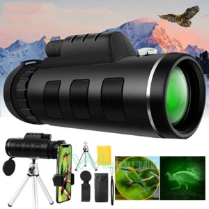 Telescopio Monoculars con Trípode Zoom 40x60 HD Vision Nocturna Para Caza Viaje - Picture 1 of 19