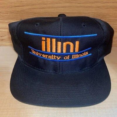 Vintage University of Illinois The Game Fighting Illini Bar Hat Snapback - NWT - Image 1 of 4