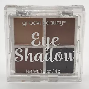 Groovi Beauty Eyeshadow Quad Palette Browns Net Wt 0.14 Oz New Sealed - Picture 1 of 2