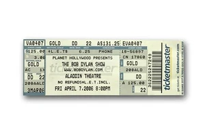 Bob Dylan Authentic 2006 Concert Ticket Pass Band Tour The Bob Dylan Show - Picture 1 of 2