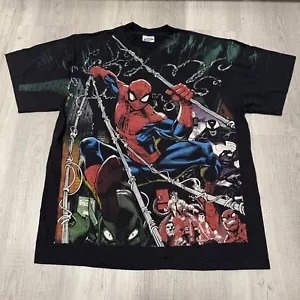 Amazing Spider-man Marvel AOP t-shirt size XL black - Picture 1 of 6