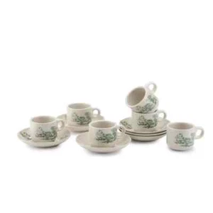 Vintage Flower Cup & Saucer Classic Traditional Asia Kopitiam Coffee White Mug - Picture 1 of 3