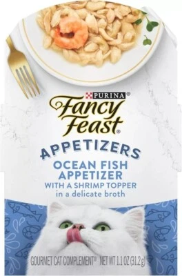 Purina Fancy Feast Lickable Appetize 1.1 Ounce (Pack of 10) Oceanfish & Shrimp - Image 1 of 4