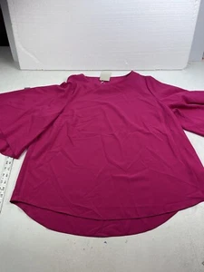 Anthology Pink Women’s Blouse Size 16. 3/4 Long Bell Sleeves. New With Tags - Picture 1 of 8