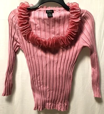 Винтажный розовый ребристый шелковый цветочный завиток топ эластичная форма облегающий совок шик - Изображение 1 из 4