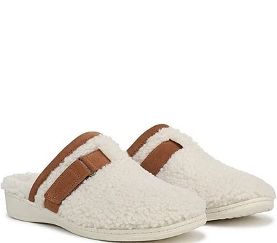 Vionic Izzy Faux Shearling and Suede Mule Slippers - All Size - Image 1 of 4