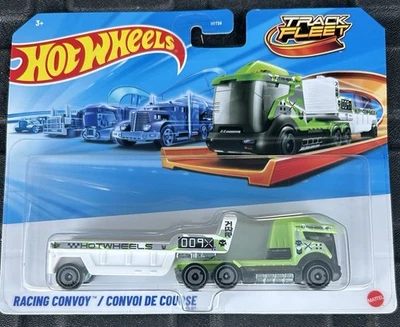 Caminhão frota Hot Wheels 2025 verde branco corrida comboio pista frete grátis - Imagem 1 de 2