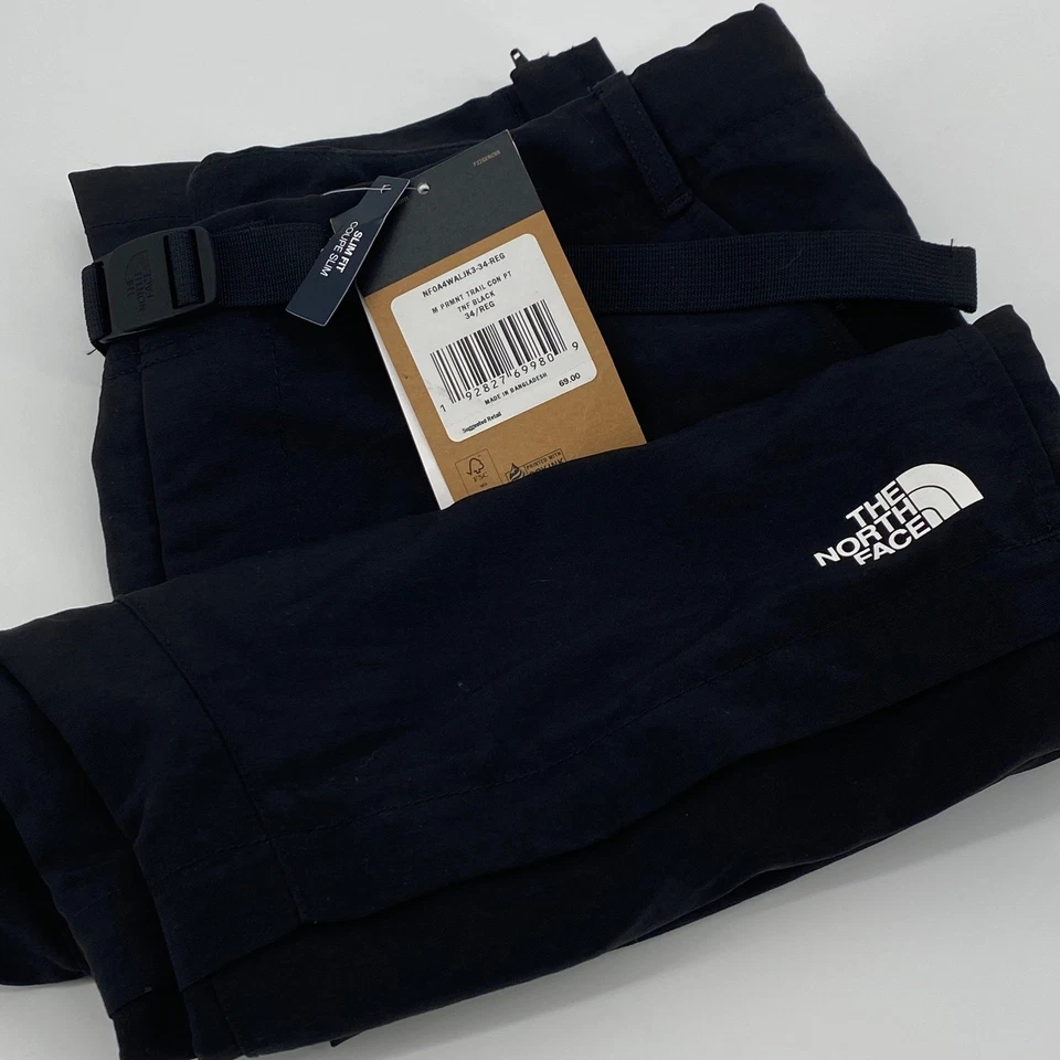 Pantalones Convertibles The North Face Para Hombres 34x32 Negros Permament Trail Calce Ajustado NUEVO Foto 1 de 4