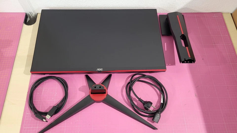 AOC 24G2ZE/BK 23,8 Zoll 16:9 WLED Gaming Monitor - Schwarz/Rot_6,19_2 - Bild 1 von 4