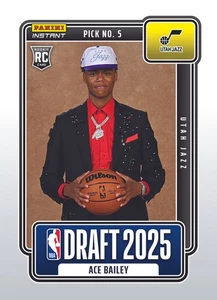 Tarjeta de novato Panini Instant Ace Bailey 2025-26 draft noche 1/1980 SP Jazz #5 radiocontrol - Imagen 1 de 1