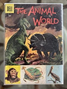 Cómic de animales dinosaurios Dell de la Edad de Plata 1956 grado medio 713 de cuatro colores - Imagen 1 de 3