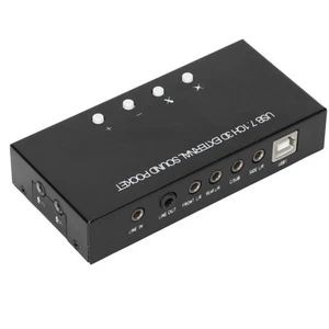 7.1 Channel Sound Card Surround Sound Dual Mic Input Stereo External Sound Ca FY - Afbeelding 1 van 22