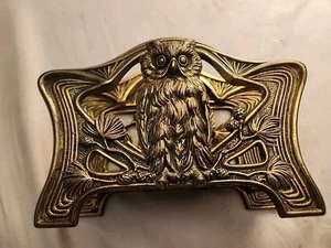 ANTIQUE JUDD MFG CO CAST BRASS OWL 7.5" LETTER HOLDER 6643 - Picture 1 of 6