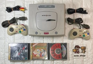 Sega Saturn Console White Japanese Version HST-3220 games 3 It works #SS13W - Picture 1 of 9