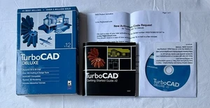 TurboCad Deluxe V12 2D & 3D Computer Design Software 2006 CD-Rom Untested - Picture 1 of 5