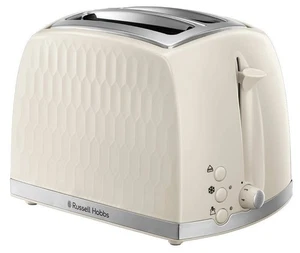 Russel Hobbs, 2 Slice Toaster, Honeycomb, 850W,Cream,26062 - Picture 1 of 7
