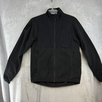 5.11 Tactical Jacket Mens Small Black Apollo Tech Fleece Full Zip Patch 78016 - Image 1 of 4