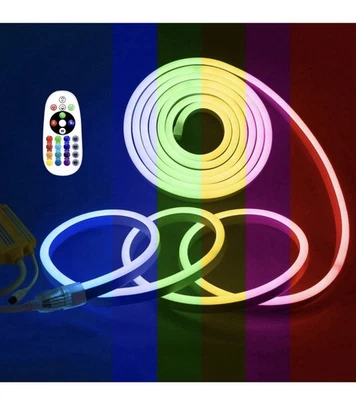 LED NEON Light, 82ft AC 110-120V Flexible LED Neon Strip Lights, Gaca3b3? - Image 1 of 4