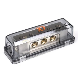 1/0 Gauge Distribution Block Three 4 Ga Outputs 12V Alphasonik ADB20-34 - Picture 1 of 7