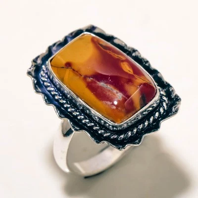 Mookaite Gemstone Handmade Fashion Ethnic Engagement Gift Jewelry Ring 9" SR 373 - Image 1 of 4
