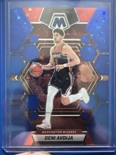 2022-23 Panini Mosaic Deni Avdija Blue Disco /85 Wizards #195 FAST BREAK